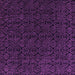 Square Machine Washable Abstract Purple Modern Area Rugs, wshabs5132pur