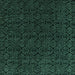 Square Abstract Turquoise Modern Rug, abs5132turq