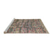 Sideview of Machine Washable Abstract Camel Brown Rug, wshabs5133