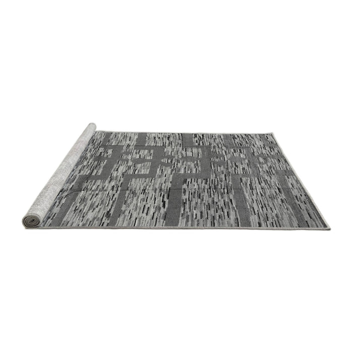 Sideview of Machine Washable Abstract Gray Modern Rug, wshabs5133gry