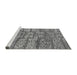 Sideview of Machine Washable Abstract Gray Modern Rug, wshabs5133gry