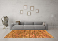 Machine Washable Abstract Orange Modern Rug, wshabs5133org