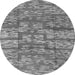 Round Abstract Gray Modern Rug, abs5133gry