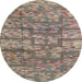 Round Machine Washable Abstract Camel Brown Rug, wshabs5133