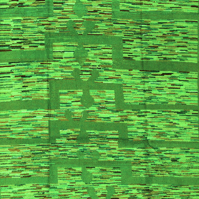 Machine Washable Abstract Green Modern Area Rugs, wshabs5133grn