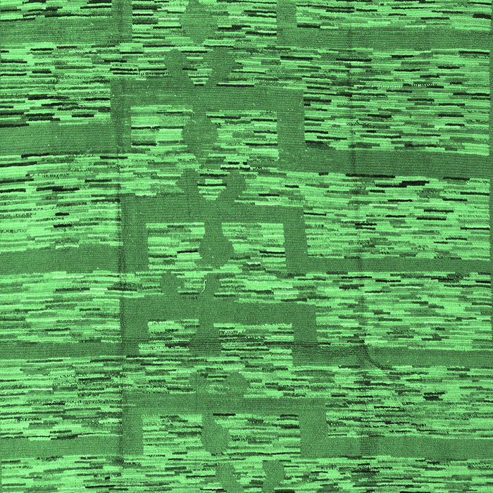 Machine Washable Abstract Emerald Green Modern Area Rugs, wshabs5133emgrn