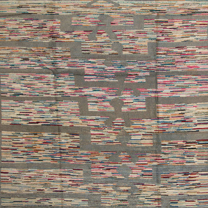 Square Abstract Camel Brown Modern Rug, abs5133