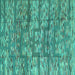 Square Abstract Turquoise Modern Rug, abs5133turq