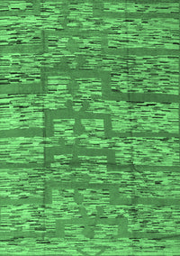 Abstract Emerald Green Modern Rug, abs5133emgrn