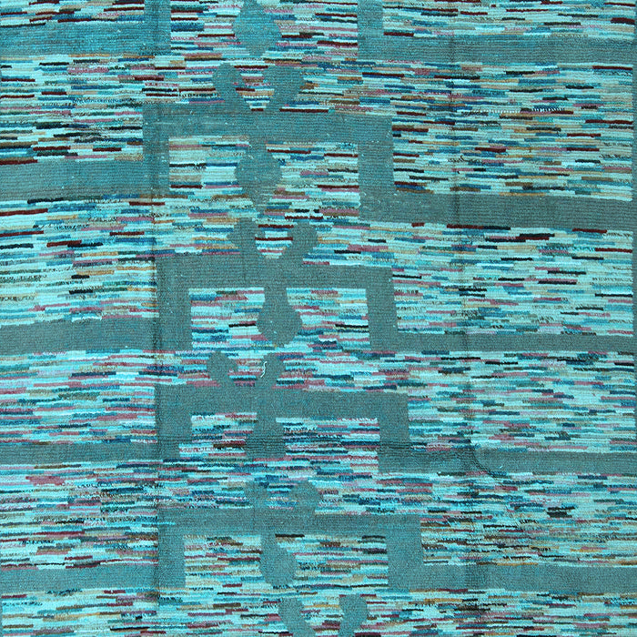 Abstract Light Blue Modern Rug, abs5133lblu