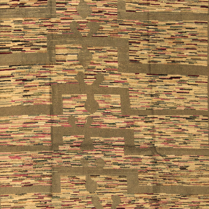 Machine Washable Abstract Brown Modern Rug, wshabs5133brn