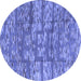 Round Abstract Blue Modern Rug, abs5133blu