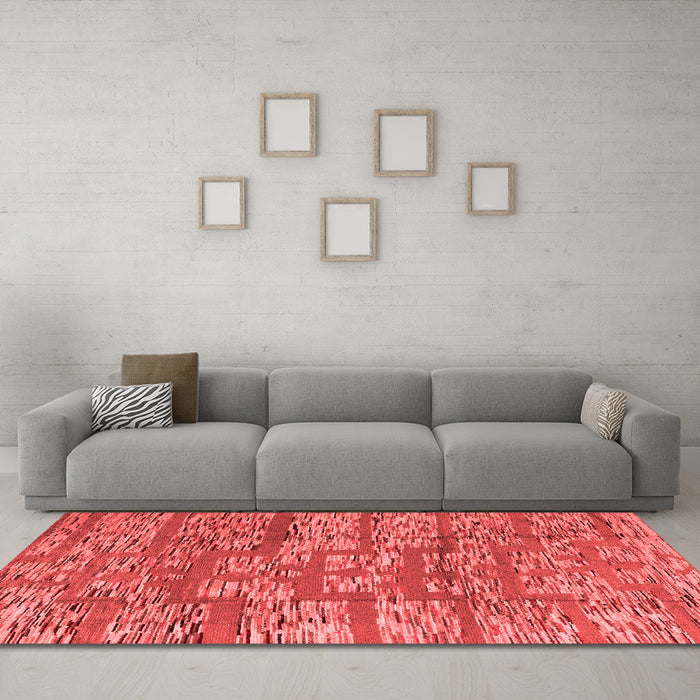 Modern Red Washable Rugs
