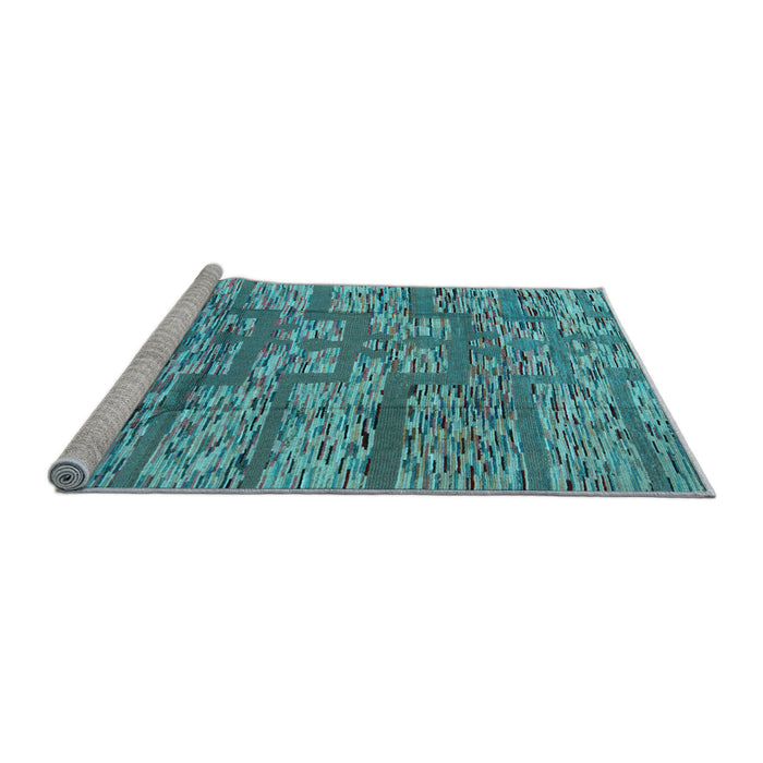 Sideview of Machine Washable Abstract Light Blue Modern Rug, wshabs5133lblu
