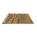 Sideview of Machine Washable Abstract Brown Modern Rug, wshabs5133brn