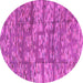 Round Machine Washable Abstract Pink Modern Rug, wshabs5133pnk