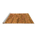 Sideview of Machine Washable Abstract Orange Modern Area Rugs, wshabs5133org