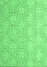 Machine Washable Abstract Emerald Green Modern Area Rugs, wshabs5134emgrn