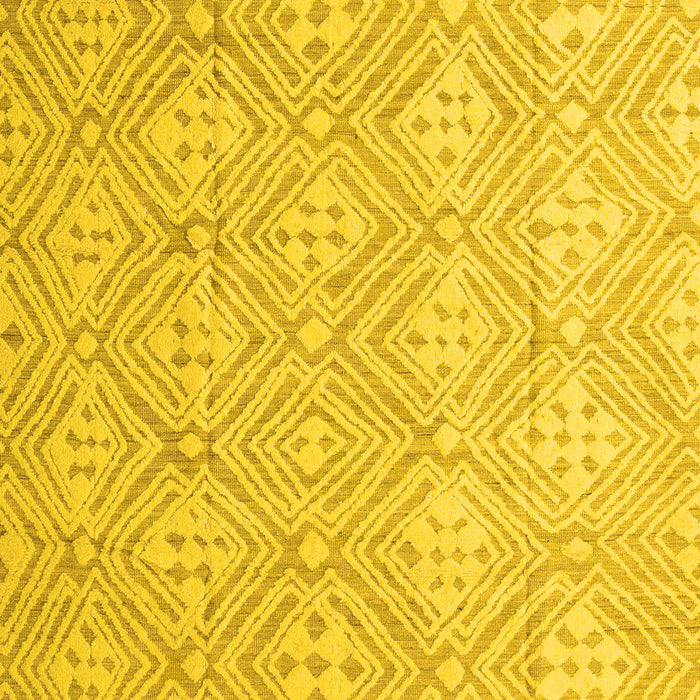 Machine Washable Abstract Yellow Modern Rug, wshabs5134yw