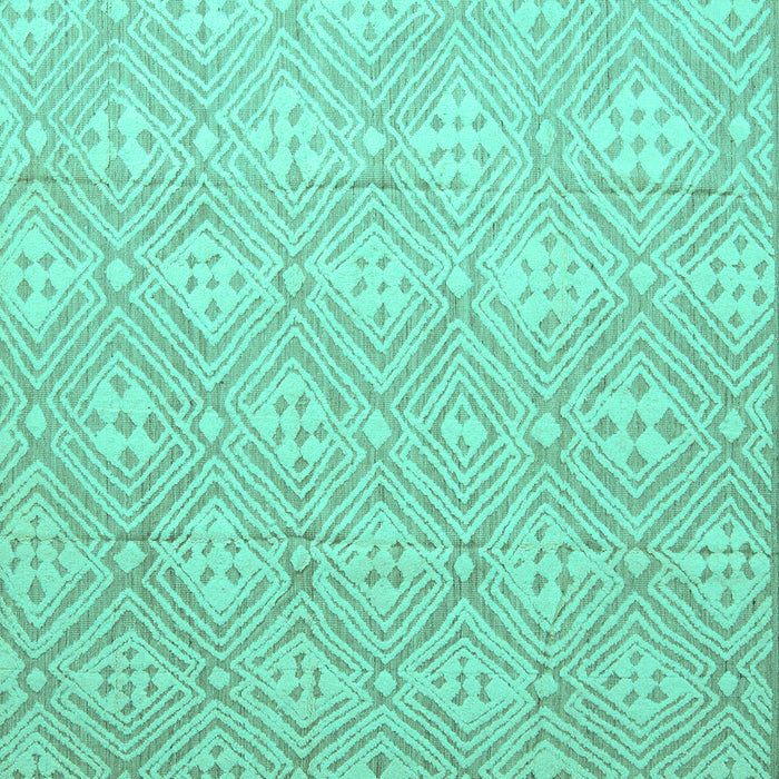 Square Machine Washable Abstract Turquoise Modern Area Rugs, wshabs5134turq