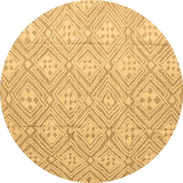 Round Machine Washable Abstract Brown Modern Rug, wshabs5134brn
