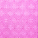 Square Machine Washable Abstract Pink Modern Rug, wshabs5134pnk