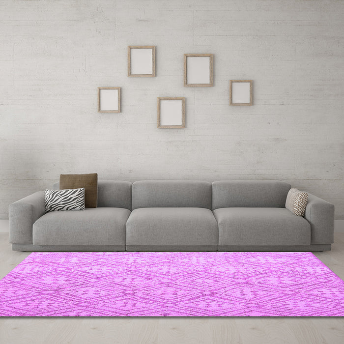 Machine Washable Abstract Purple Modern Area Rugs in a Living Room, wshabs5134pur