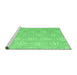 Sideview of Machine Washable Abstract Emerald Green Modern Area Rugs, wshabs5134emgrn