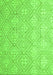 Machine Washable Abstract Green Modern Area Rugs, wshabs5134grn