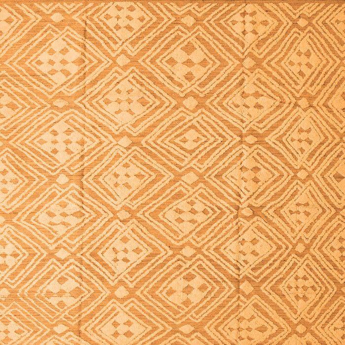 Square Machine Washable Abstract Orange Modern Area Rugs, wshabs5134org