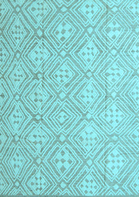 Abstract Light Blue Modern Rug, abs5134lblu