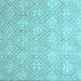 Square Abstract Light Blue Modern Rug, abs5134lblu