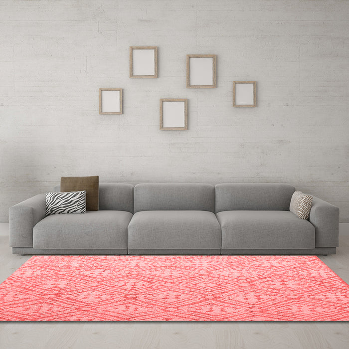 Modern Red Washable Rugs