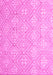 Machine Washable Abstract Pink Modern Rug, wshabs5134pnk