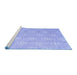 Sideview of Machine Washable Abstract Blue Modern Rug, wshabs5134blu