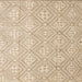 Square Machine Washable Abstract Light Copper Gold Rug, wshabs5134