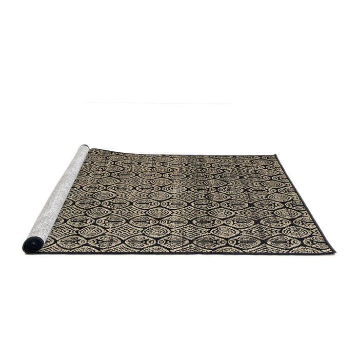 Sideview of Machine Washable Abstract Light French Beige Brown Rug, wshabs5135
