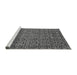 Sideview of Machine Washable Abstract Gray Modern Rug, wshabs5135gry