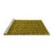 Sideview of Machine Washable Abstract Yellow Modern Rug, wshabs5135yw