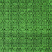 Square Machine Washable Abstract Green Modern Area Rugs, wshabs5135grn