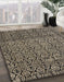 Abstract Light French Beige Brown Modern Rug in Family Room, abs5135