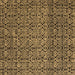 Square Machine Washable Abstract Brown Modern Rug, wshabs5135brn