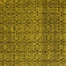 Square Abstract Yellow Modern Rug, abs5135yw