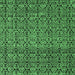 Square Abstract Emerald Green Modern Rug, abs5135emgrn
