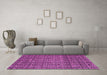 Machine Washable Abstract Pink Modern Rug in a Living Room, wshabs5135pnk