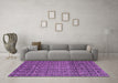 Machine Washable Abstract Purple Modern Area Rugs in a Living Room, wshabs5135pur