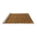 Sideview of Machine Washable Abstract Orange Modern Area Rugs, wshabs5135org