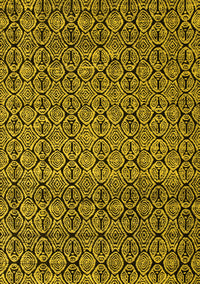 Abstract Yellow Modern Rug, abs5135yw