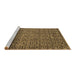 Sideview of Machine Washable Abstract Brown Modern Rug, wshabs5135brn