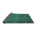 Sideview of Abstract Turquoise Modern Rug, abs5136turq